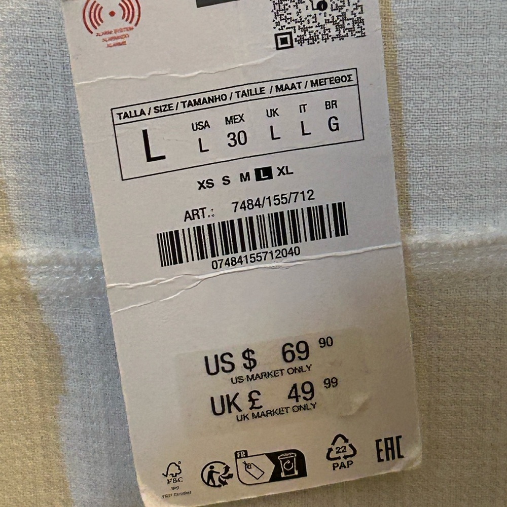 NWT- Zara off-white rustic overshirt - Picture 11 of 13